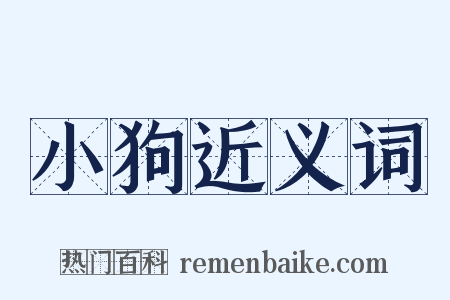 小狗近义词是什么意思的图片